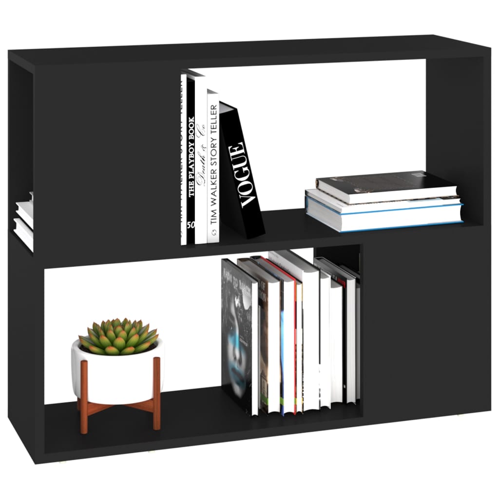 Meuble TV Noir 80x24x63 cm Bois d'ingénierie - XIOS