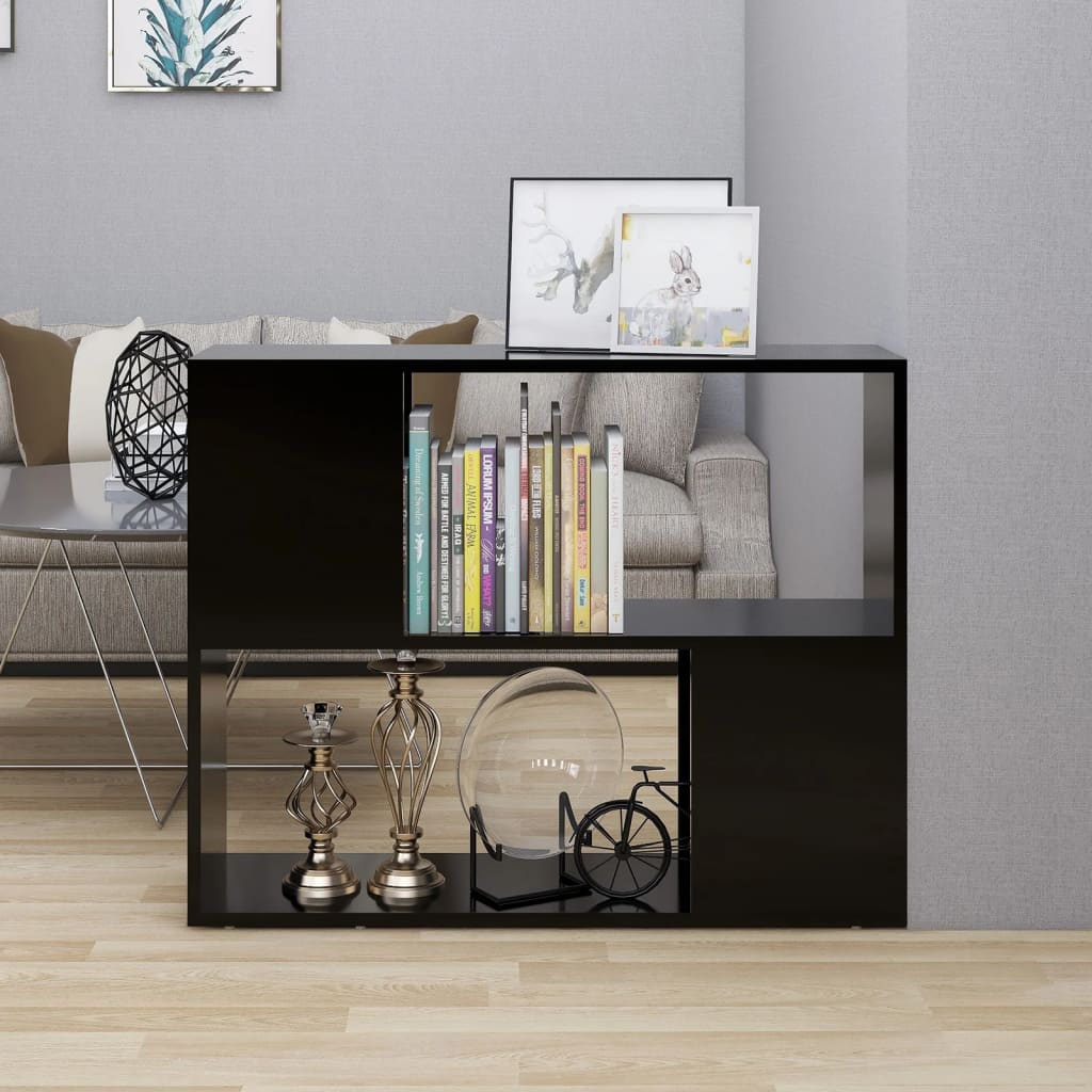 Meuble TV Noir 80x24x63 cm Bois d'ingénierie - XIOS