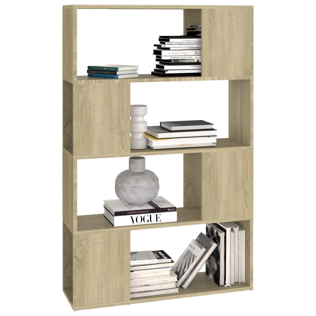Bibliothèque/Séparateur de pièce Chêne Sonoma 80x24x124,5 cm Bibliothèques vidaXL