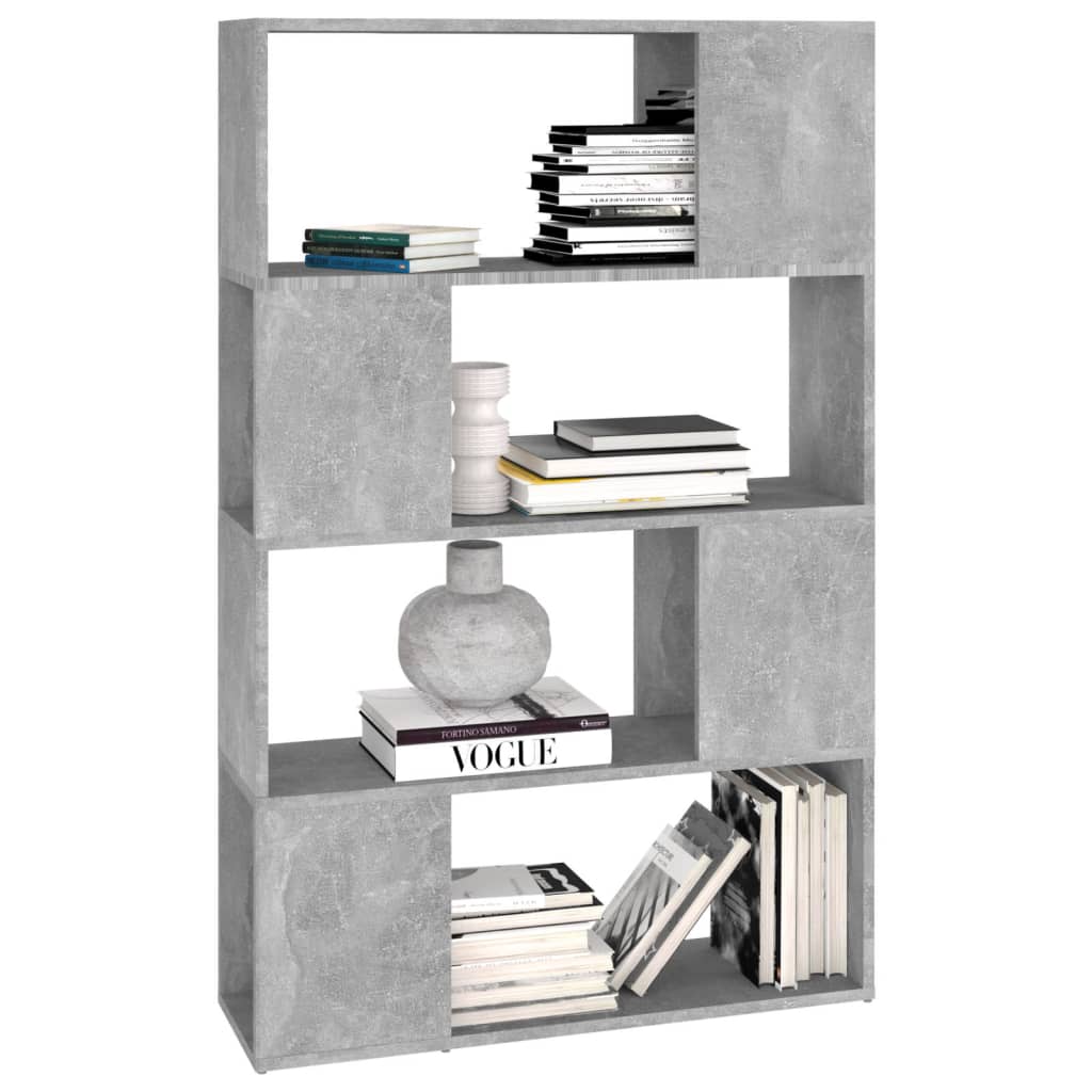 Bibliothèque/Séparateur de pièce Gris béton 80x24x124,5 cm - XIOS