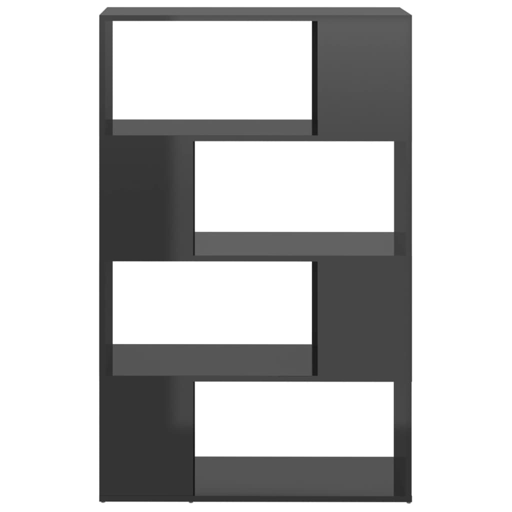 Bibliothèque/Séparateur de pièce Gris brillant 80x24x124,5 cm - XIOS