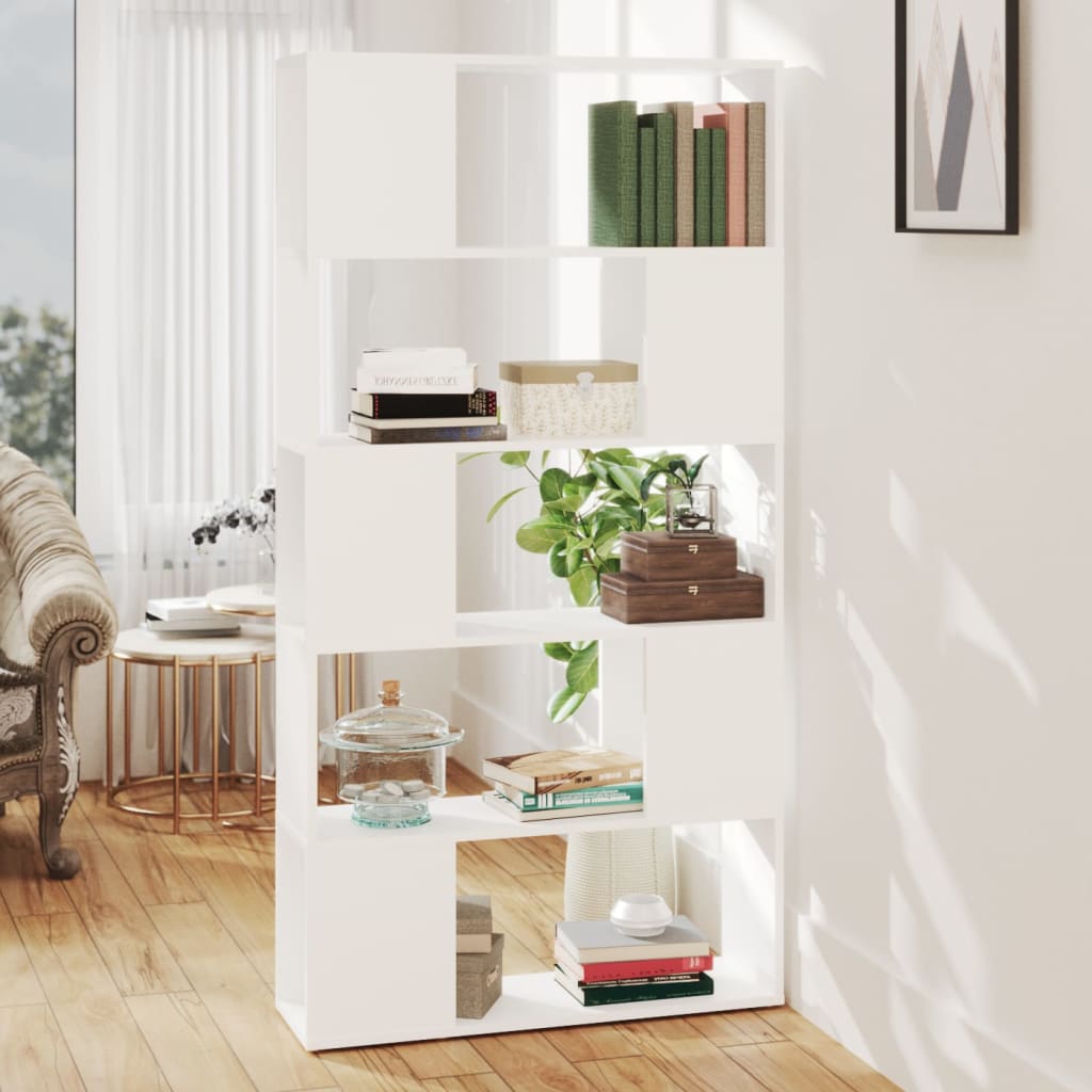 Bibliothèque/Séparateur de pièce Blanc 80x24x155 cm Bibliothèques vidaXL