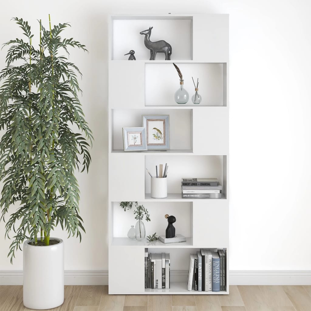 Bibliothèque/Séparateur de pièce Blanc Bois d'ingénierie - XIOS