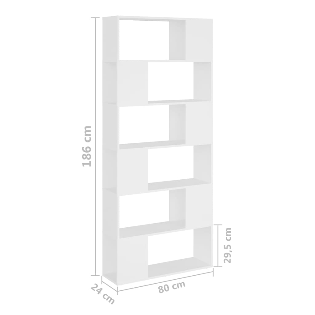 Bibliothèque/Séparateur de pièce Blanc Bois d'ingénierie - XIOS