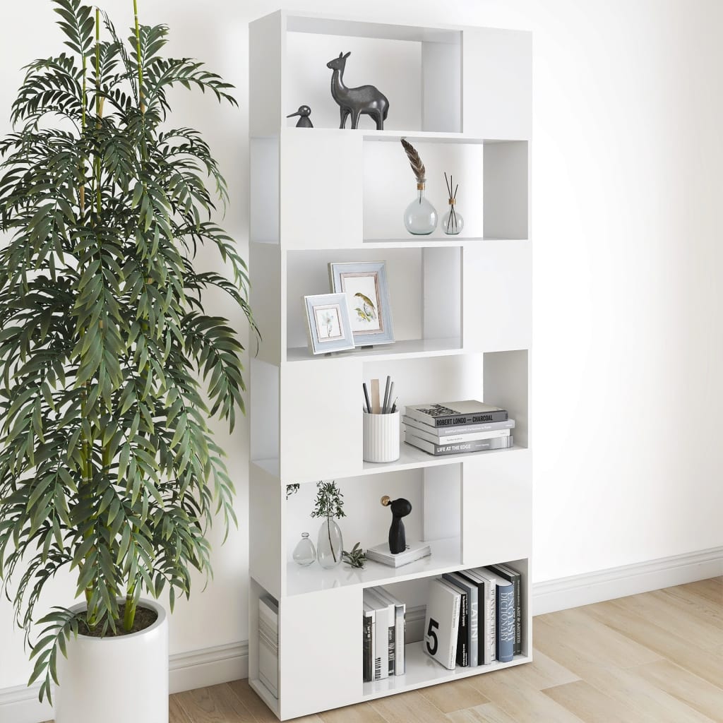 Bibliothèque/Séparateur de pièce Blanc Bois d'ingénierie - XIOS