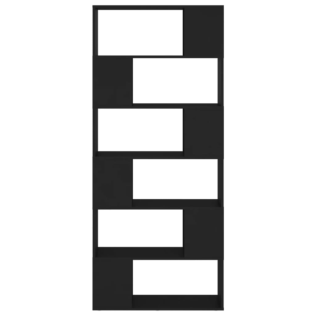 Bibliothèque/Séparateur de pièce Noir Bois d'ingénierie - XIOS