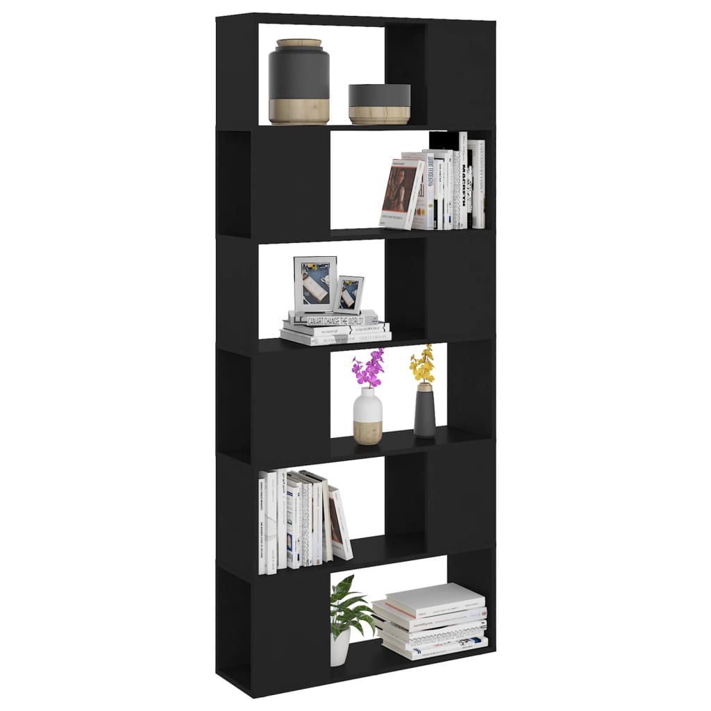 Bibliothèque/Séparateur de pièce Noir Bois d'ingénierie - XIOS
