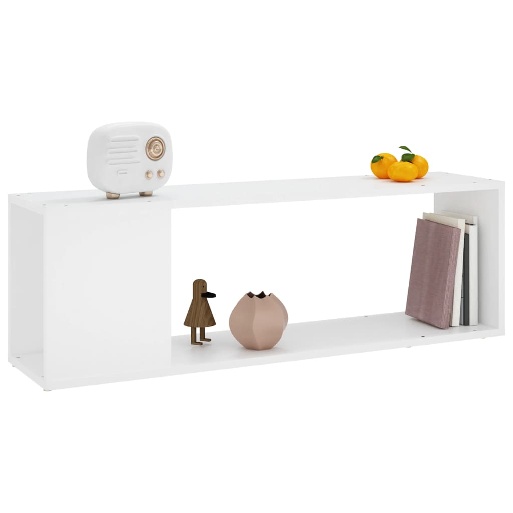 Meuble TV Blanc 100x24x32 cm Bois d'ingénierie Bibliothèques vidaXL