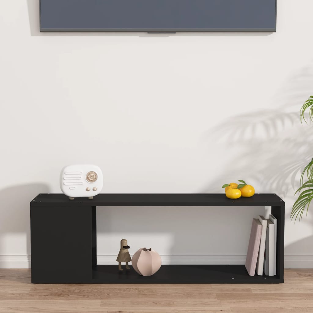Meuble TV Noir 100x24x32 cm Bois d'ingénierie - XIOS