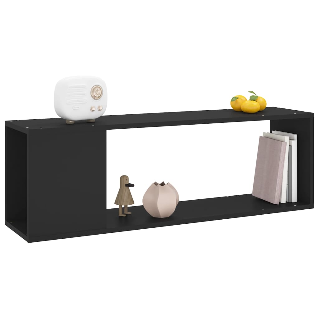 Meuble TV Noir 100x24x32 cm Bois d'ingénierie - XIOS