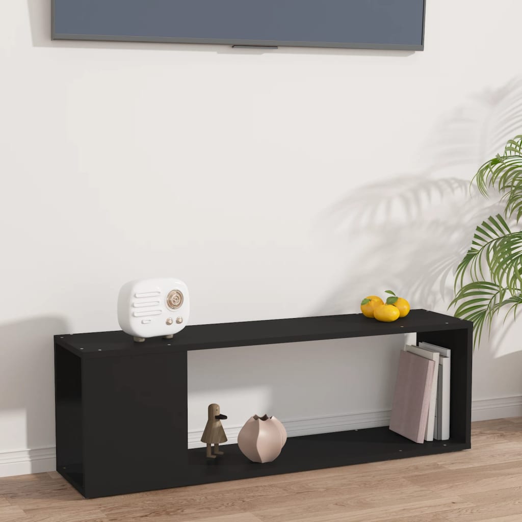 Meuble TV Noir 100x24x32 cm Bois d'ingénierie - XIOS