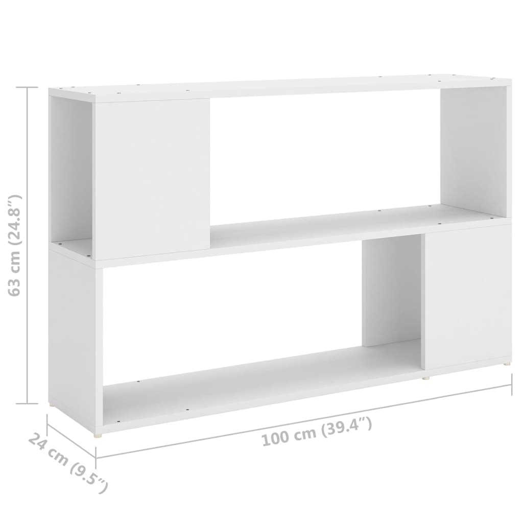 Bibliothèque Blanc 100x24x63 cm Bois d'ingénierie - XIOS
