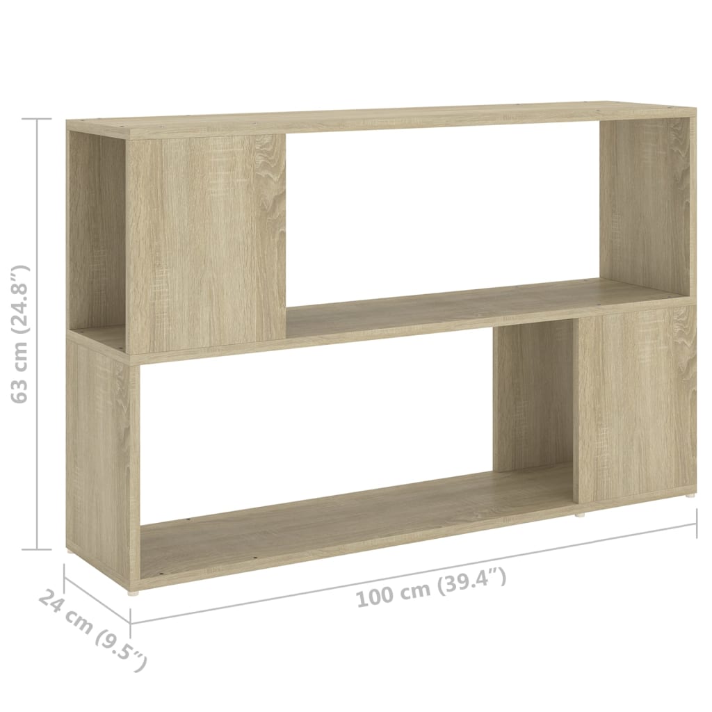 Bibliothèque Chêne Sonoma 100x24x63 cm Bois d'ingénierie - XIOS