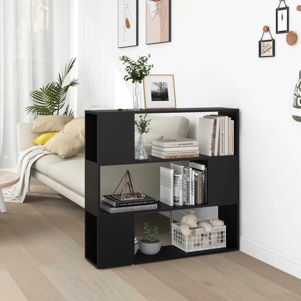 Bibliothèque/Séparateur de pièce Noir 100x24x94 cm - XIOS