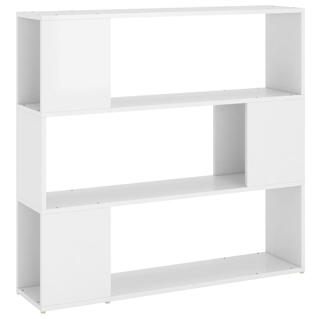 Bibliothèque/Séparateur de pièce Blanc brillant 100x24x94 cm - XIOS