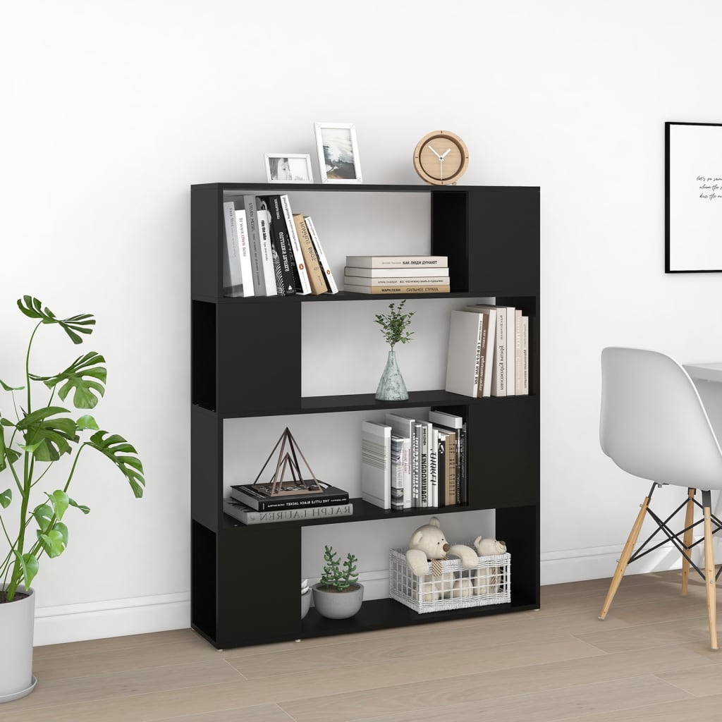 Bibliothèque/Séparateur de pièce Noir 100x24x124 cm - XIOS
