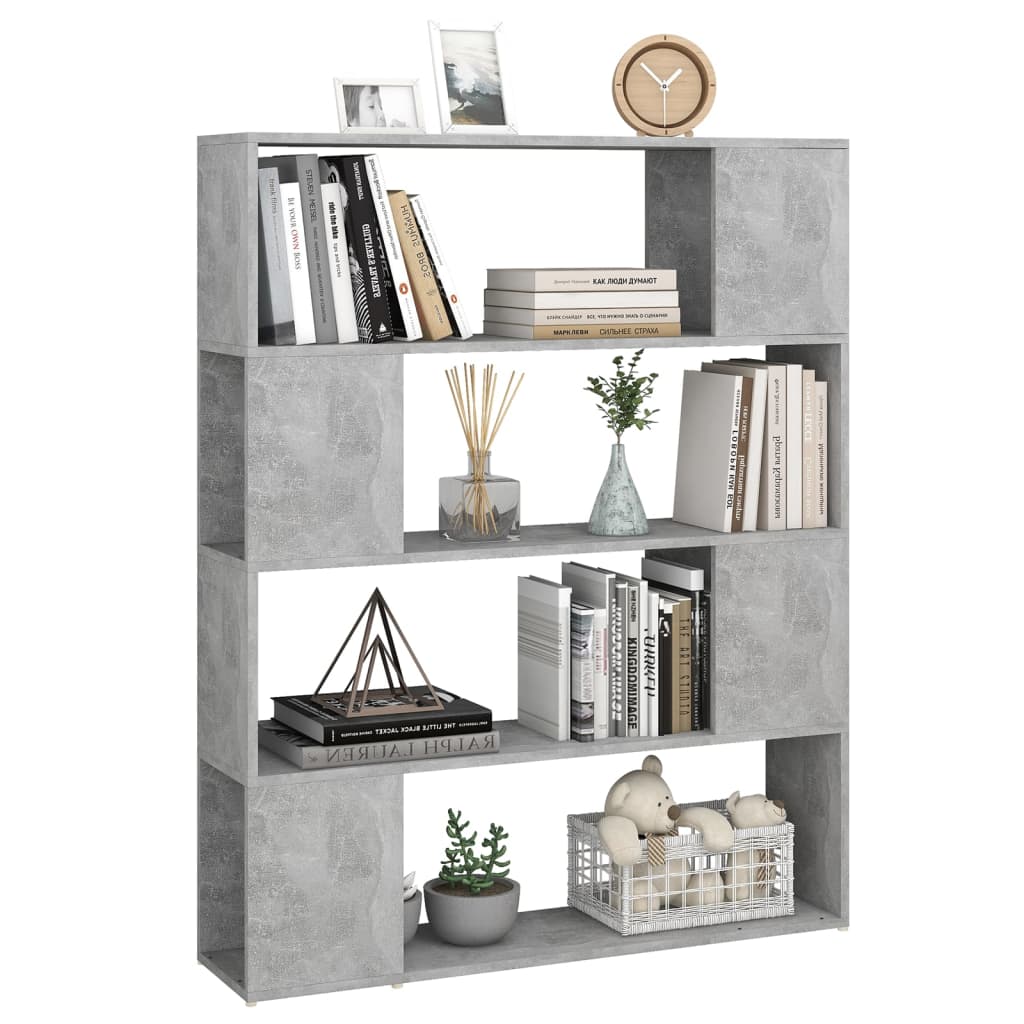 Bibliothèque/Séparateur de pièce Gris béton 100x24x124 cm - XIOS