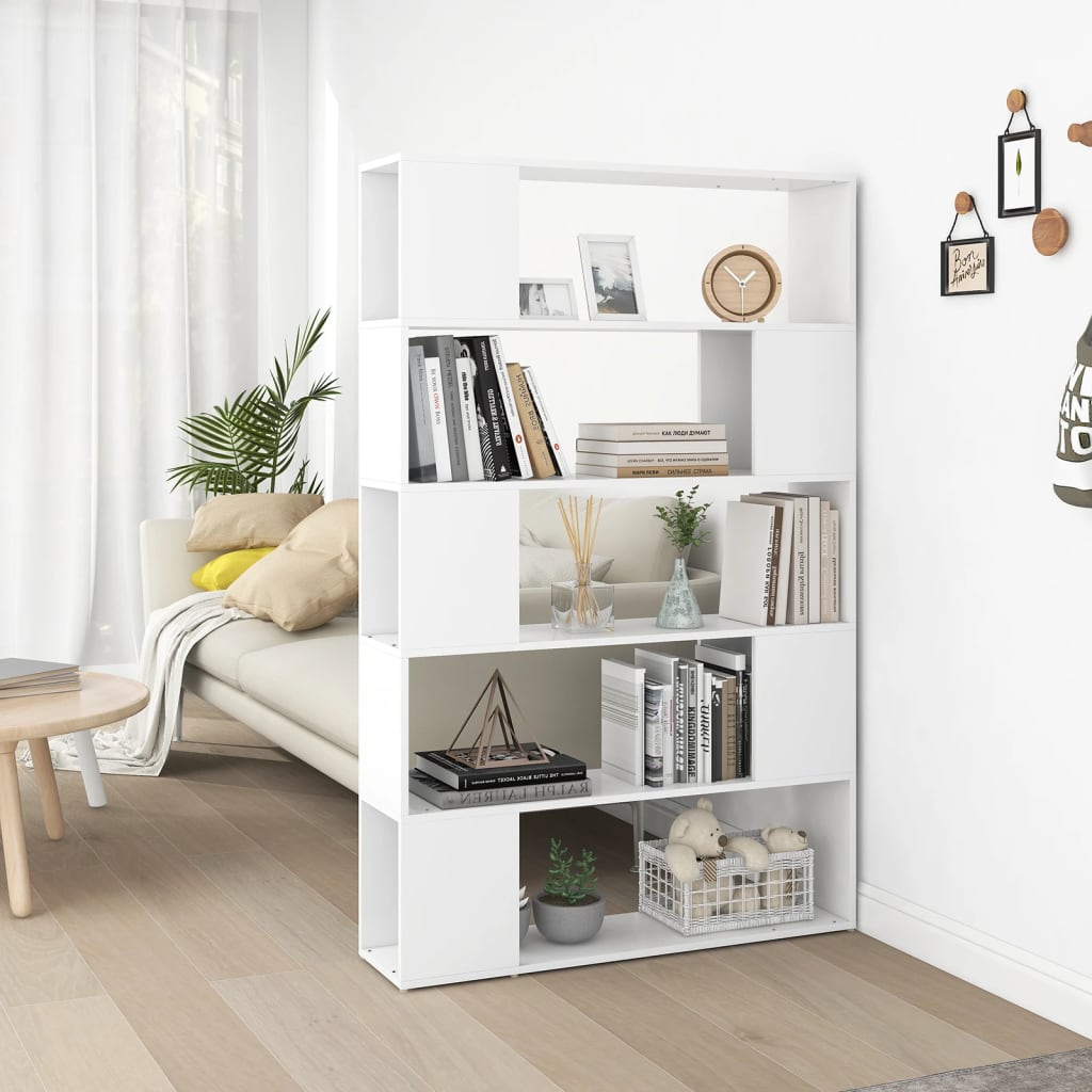 Bibliothèque Séparateur de pièce Blanc Bois d'ingénierie - XIOS