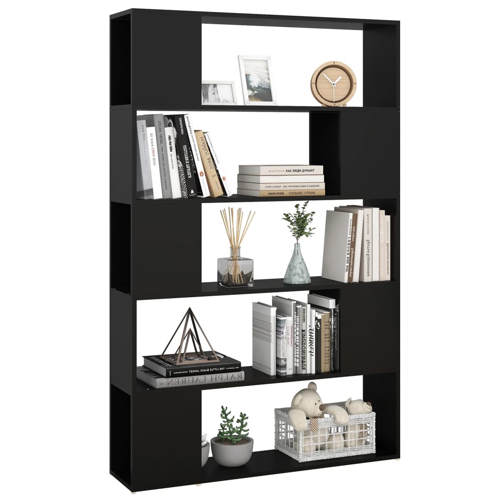 Bibliothèque Séparateur de pièce Noir Bois d'ingénierie - XIOS