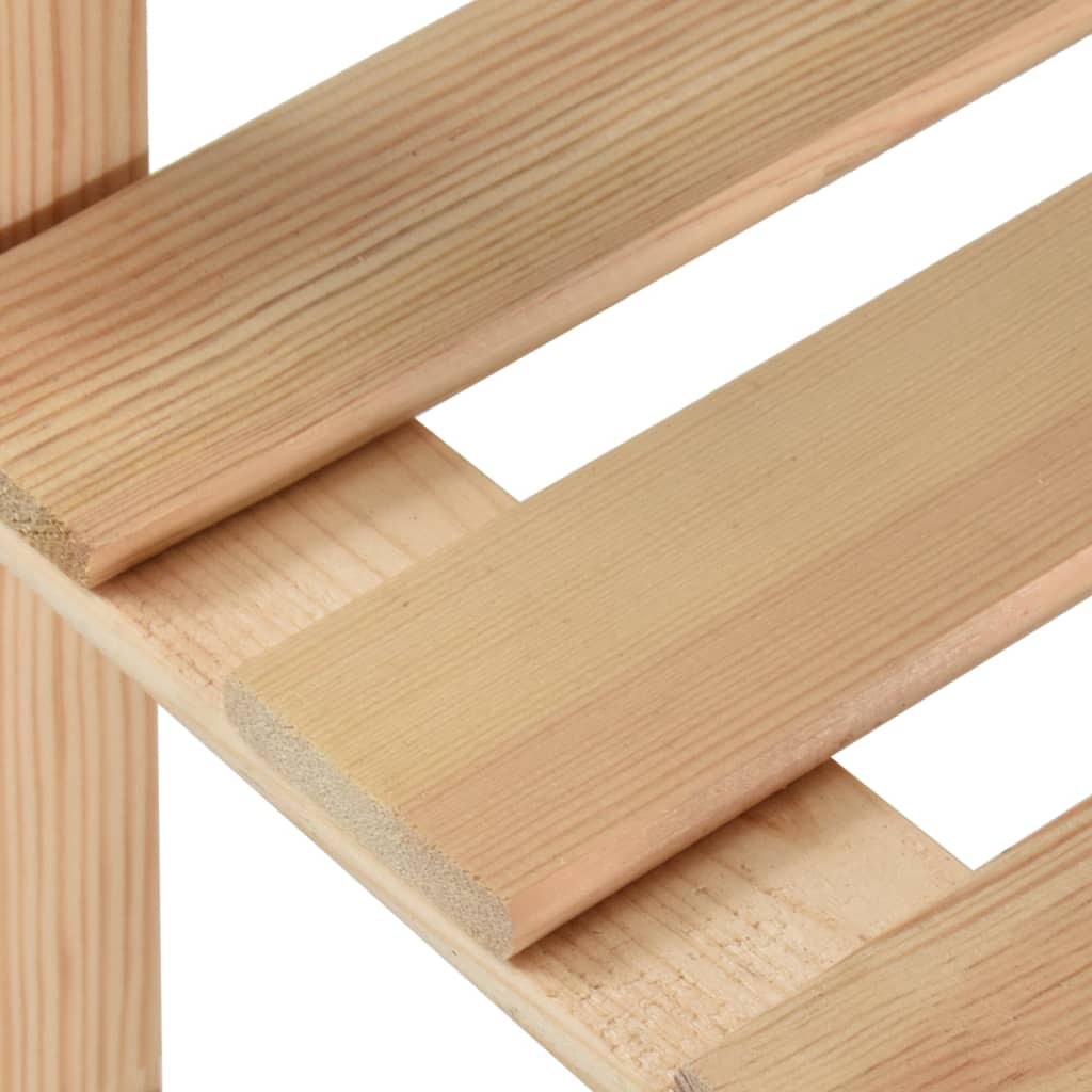 Étagère de stockage 5 niveaux 170x28,5x170cm Bois de pin massif - XIOS
