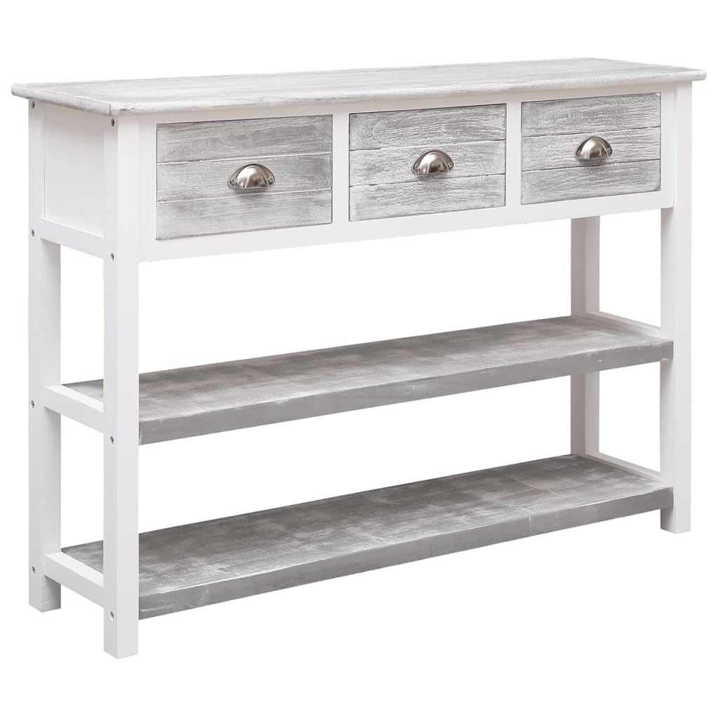 Buffet Gris antique 108x30x76 cm Bois de Paulownia massif - XIOS