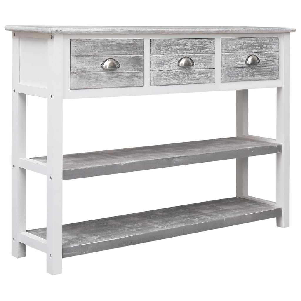 Buffet Gris antique 108x30x76 cm Bois de Paulownia massif - XIOS