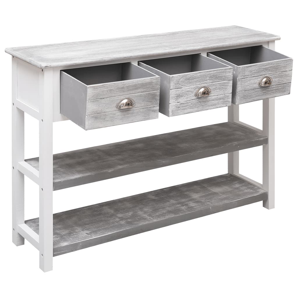 Buffet Gris antique 108x30x76 cm Bois de Paulownia massif - XIOS