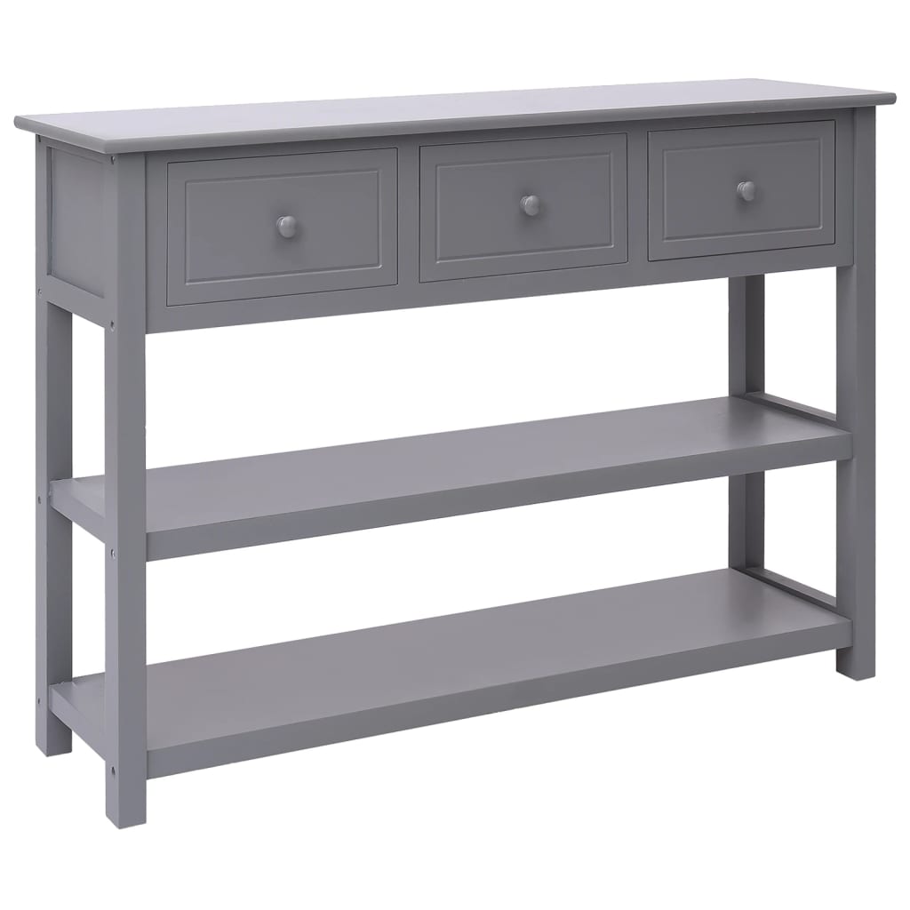 Buffet Gris 108x30x76 cm Bois de Paulownia massif - XIOS