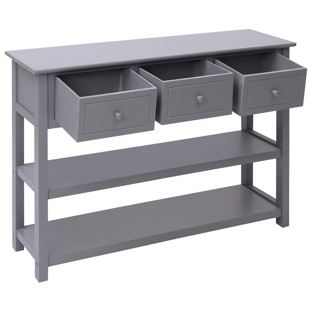 Buffet Gris 108x30x76 cm Bois de Paulownia massif - XIOS