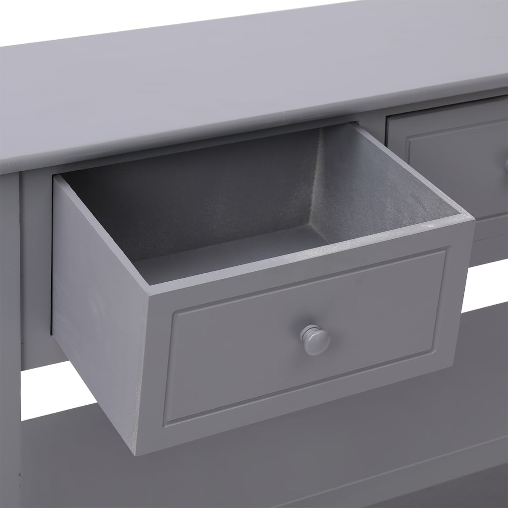 Buffet Gris 108x30x76 cm Bois de Paulownia massif - XIOS