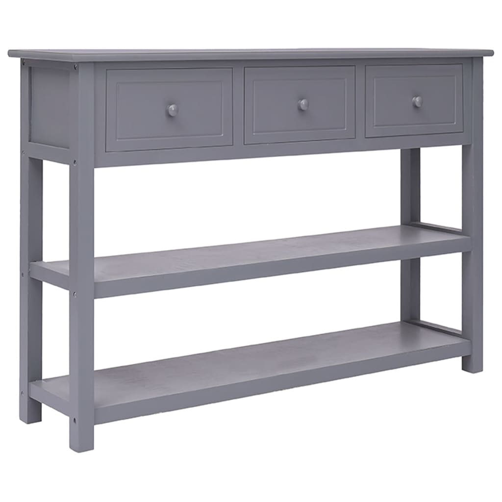 Buffet Gris 108x30x76 cm Bois de Paulownia massif - XIOS