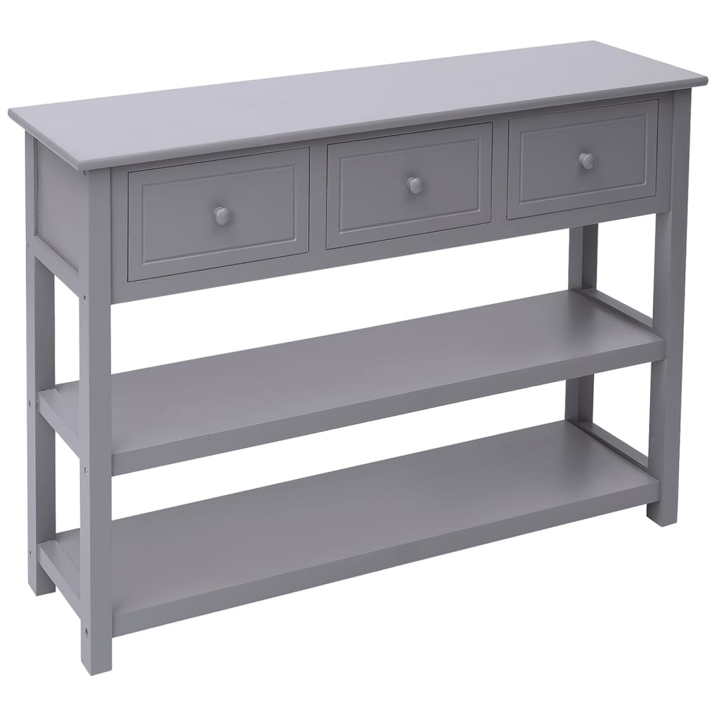 Buffet Gris 108x30x76 cm Bois de Paulownia massif - XIOS