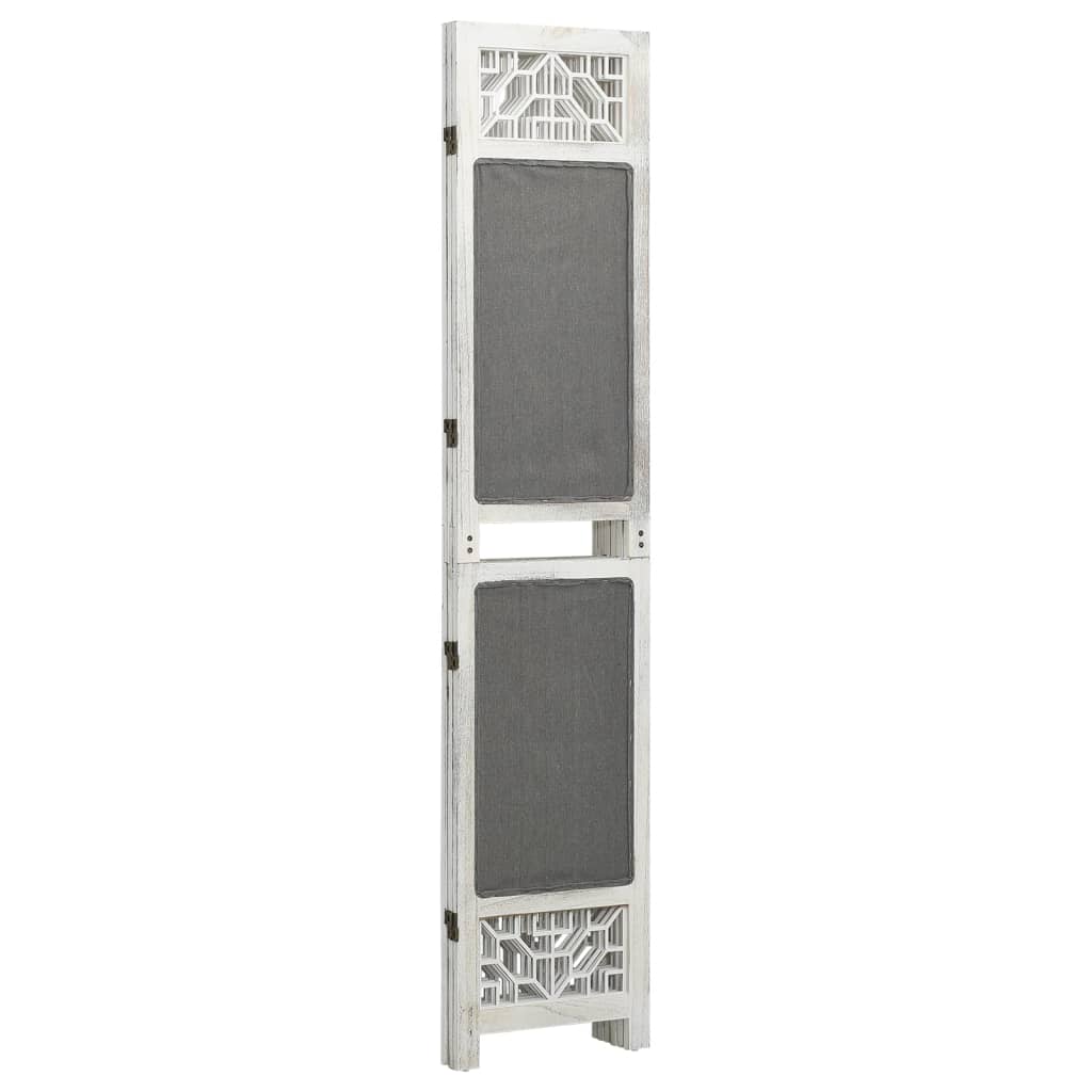 Cloison de séparation 3 panneaux Gris 105x165 cm Tissu - XIOS