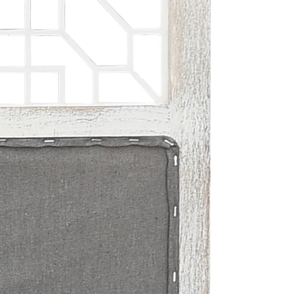 Cloison de séparation 6 panneaux Gris 210x165 cm Tissu - XIOS