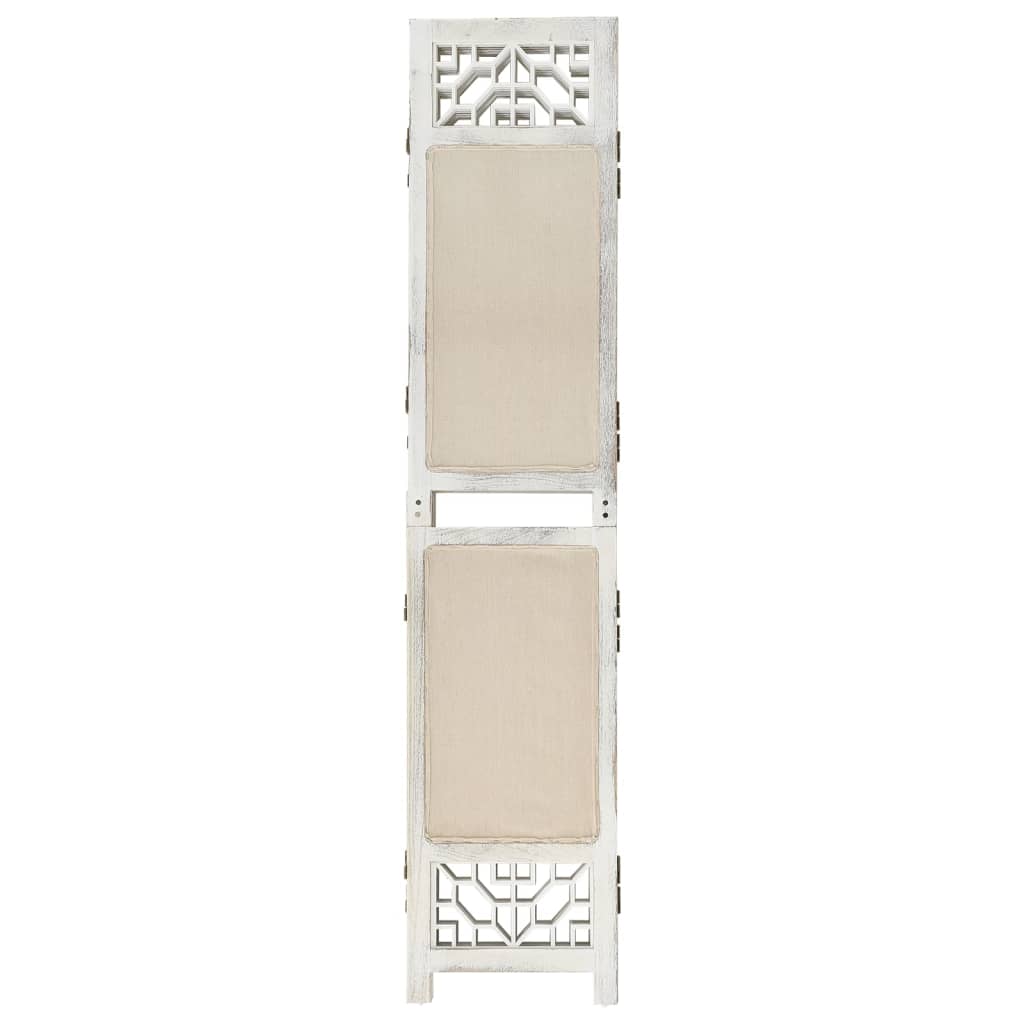 Cloison de séparation 5 panneaux Crème 175x165 cm Tissu XIOS