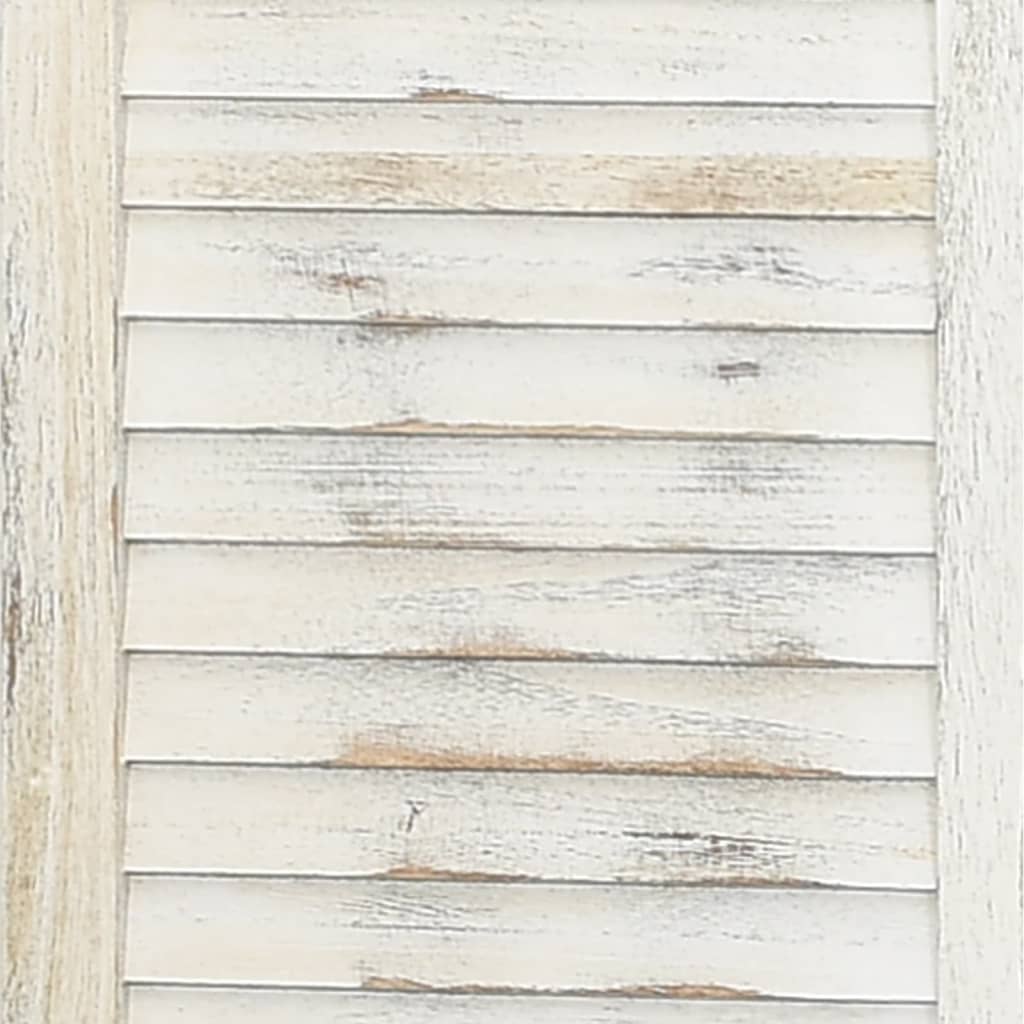 Cloison de séparation 4 panneaux Blanc antique 140x165 cm Bois Séparateurs de pièces vidaXL