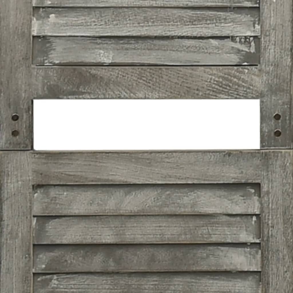 Cloison de séparation 5 panneaux Gris 179x166 cm Bois solide - XIOS