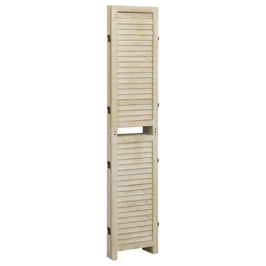 Cloison de séparation 4 panneaux 140x165 cm Bois de Paulownia - XIOS
