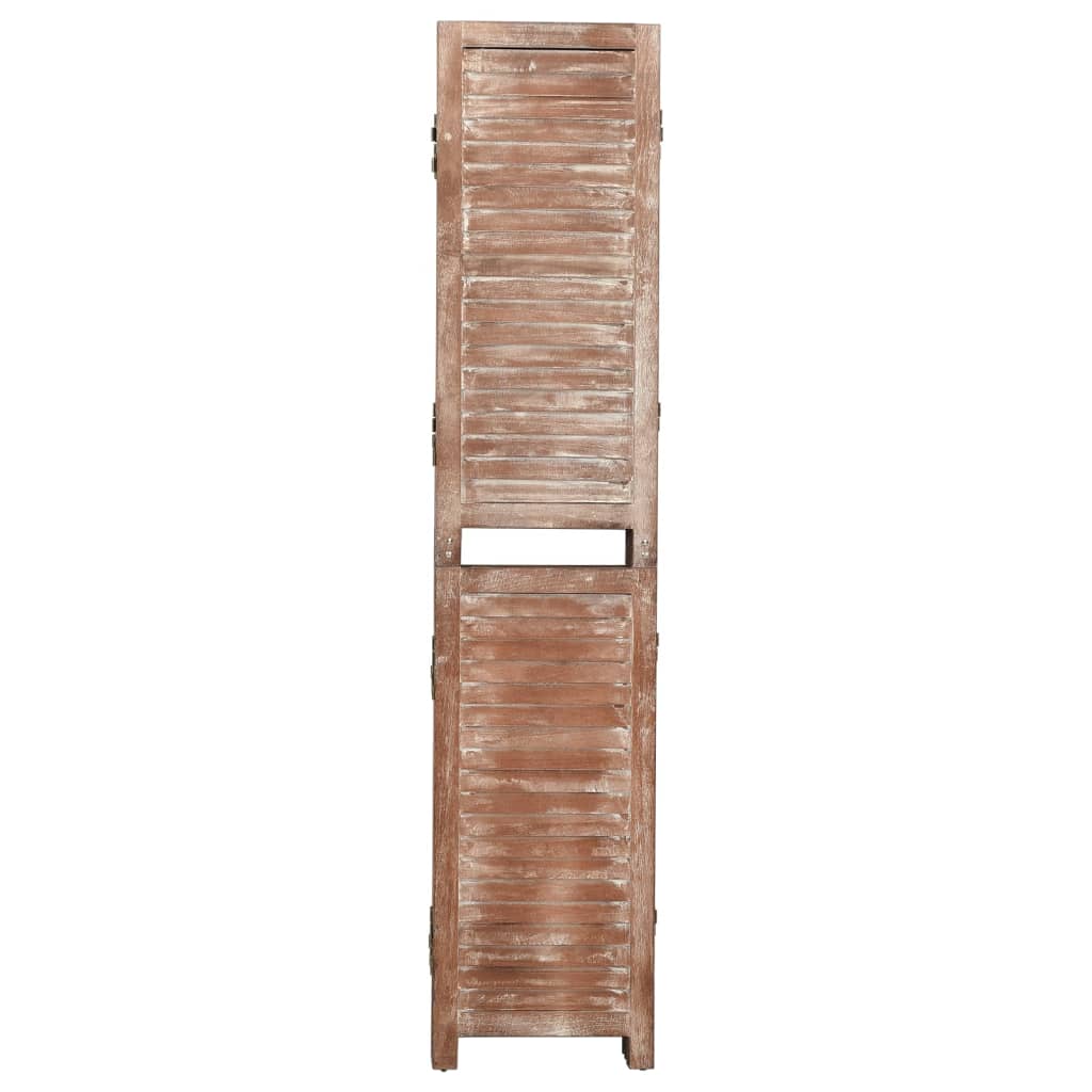 Cloison de séparation 6 panneaux Marron 210x165 cm Paulownia Séparateurs de pièces vidaXL
