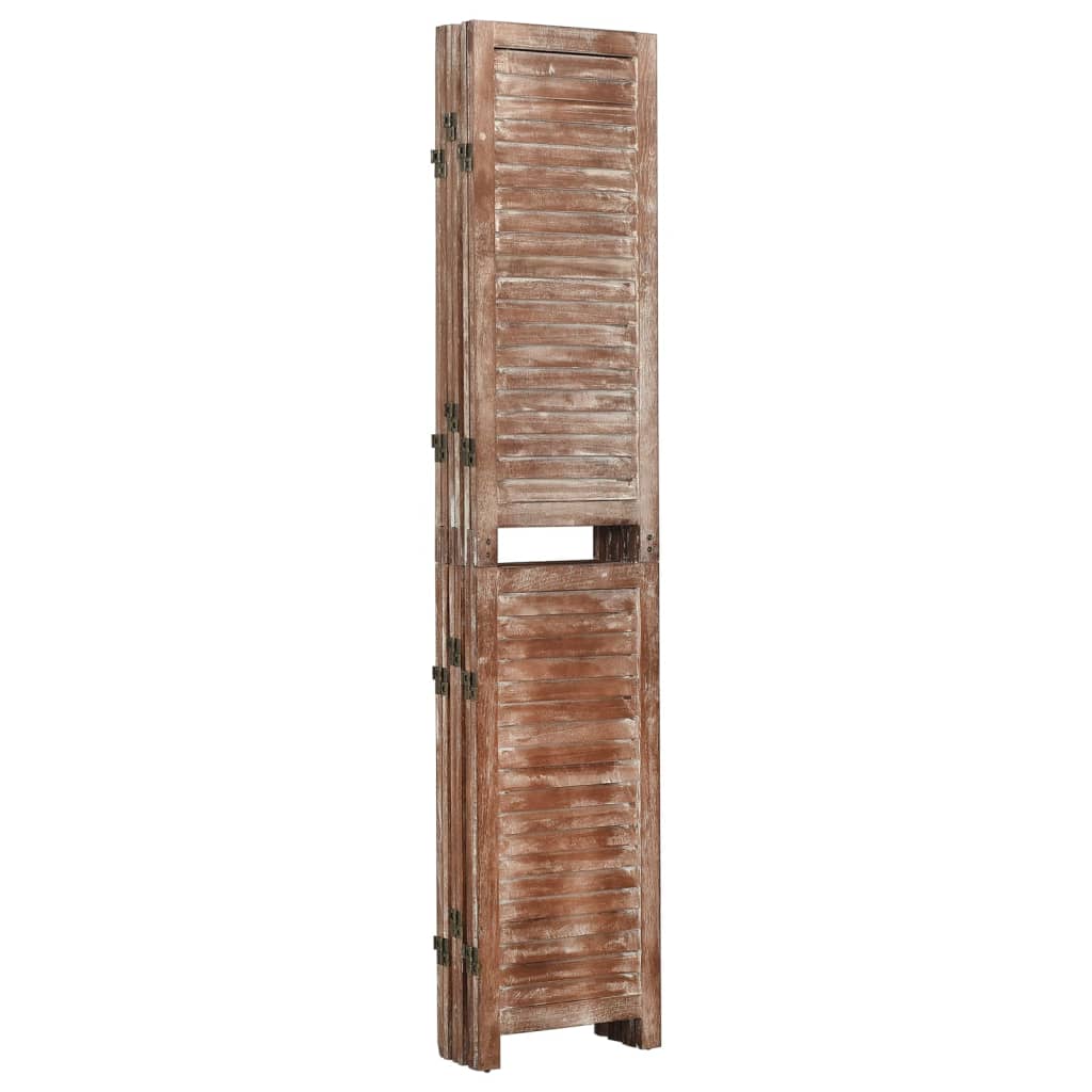 Cloison de séparation 6 panneaux Marron 210x165 cm Paulownia Séparateurs de pièces vidaXL