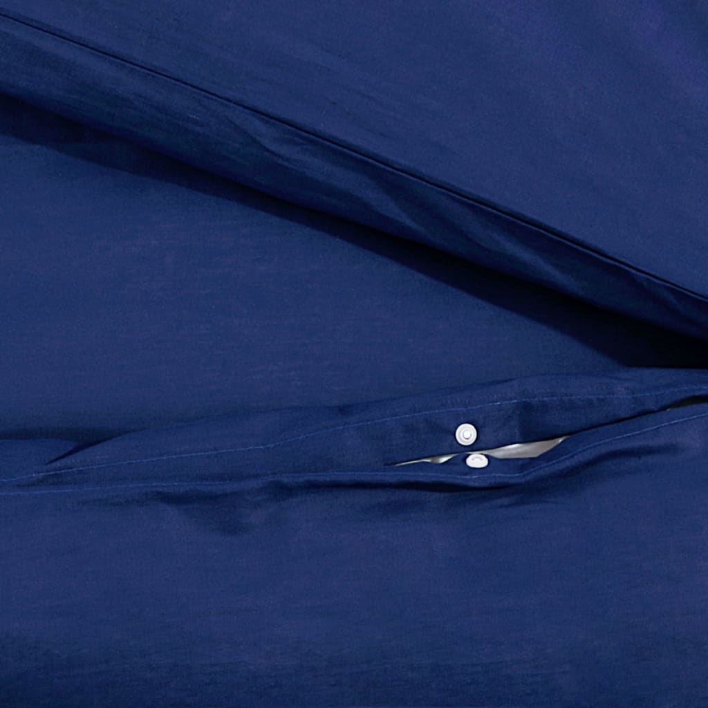 Ensemble de housse de couette Bleu marine 225x220 cm Microfibre Housses de couette vidaXL