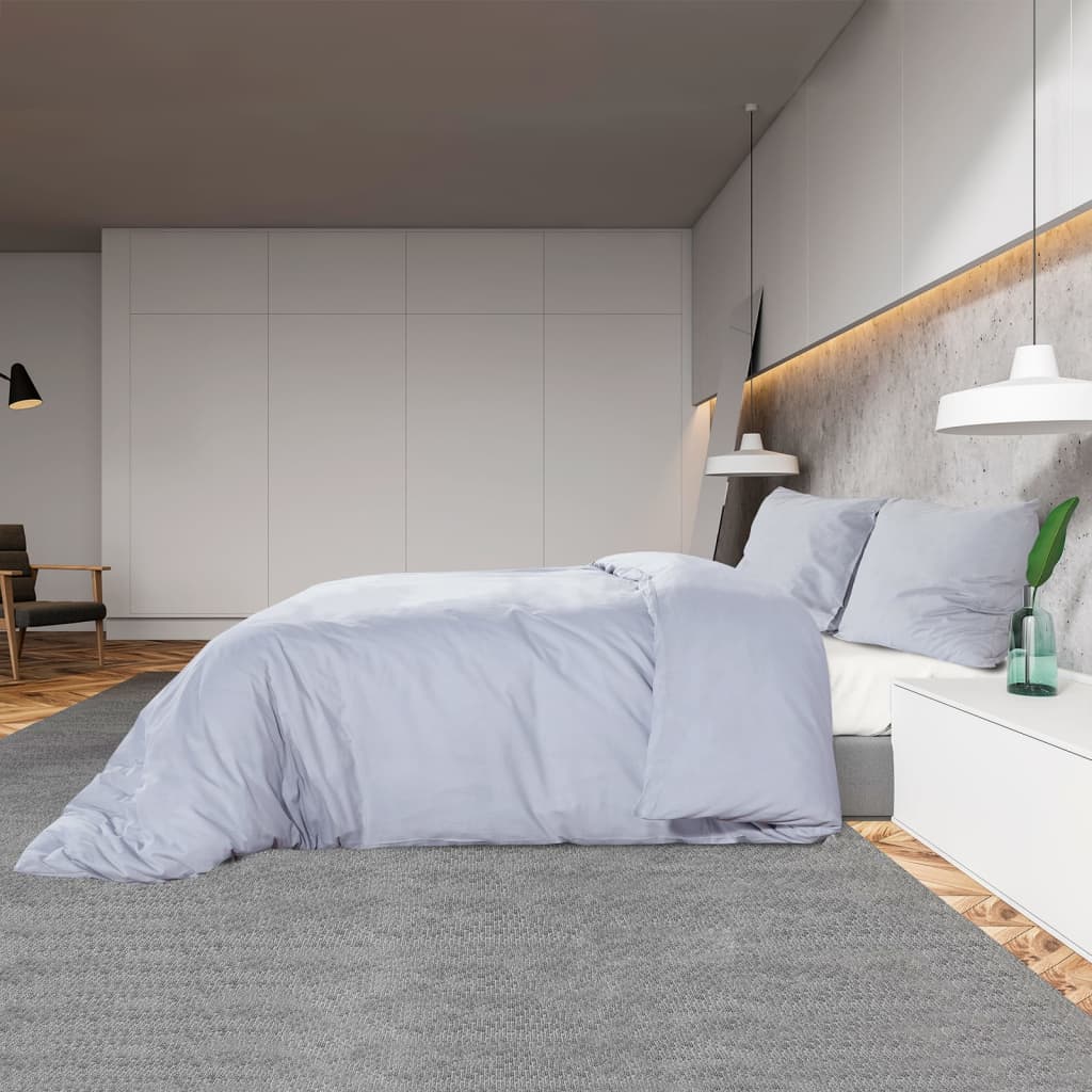 Ensemble de housse de couette Gris 240x220 cm Coton Housses de couette vidaXL