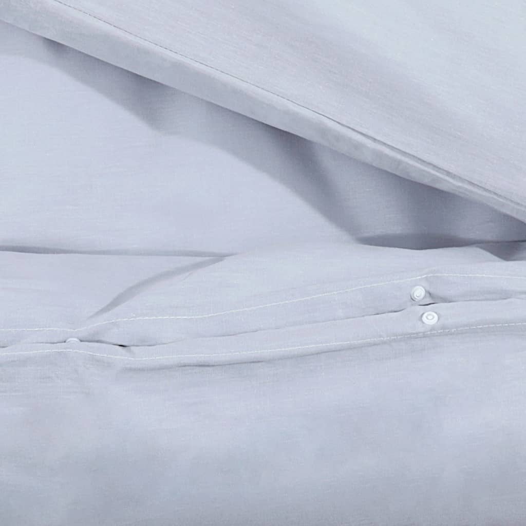 Ensemble de housse de couette Gris 240x220 cm Coton Housses de couette vidaXL