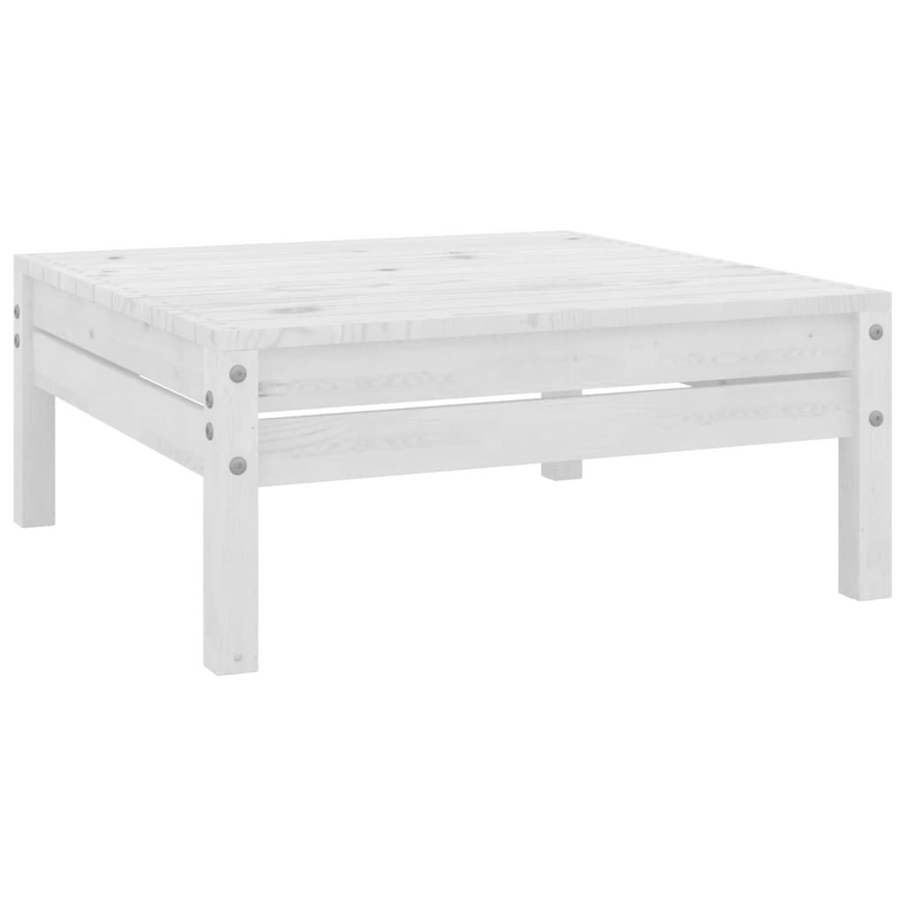 Repose-pied de jardin blanc bois de pin massif Éléments pour canapés modulables de jardin vidaXL