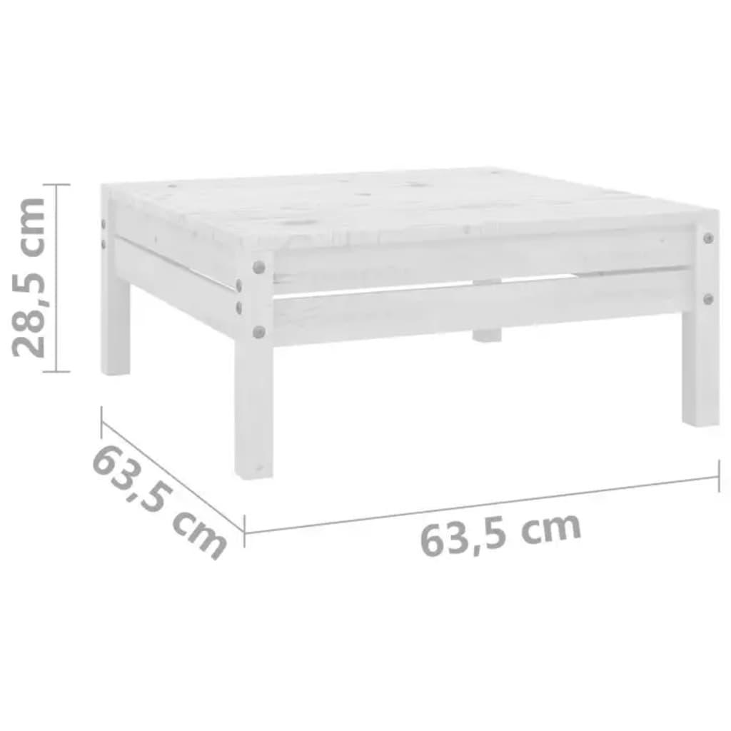 Repose-pied de jardin blanc bois de pin massif Éléments pour canapés modulables de jardin vidaXL