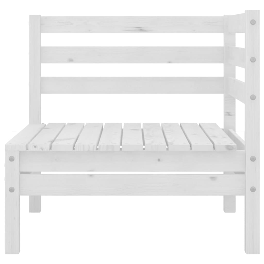 Salon de jardin 3 pcs Bois de pin massif Blanc Salons de jardin vidaXL