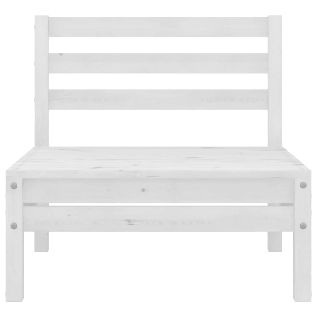 Salon de jardin 3 pcs Bois de pin massif Blanc Salons de jardin vidaXL