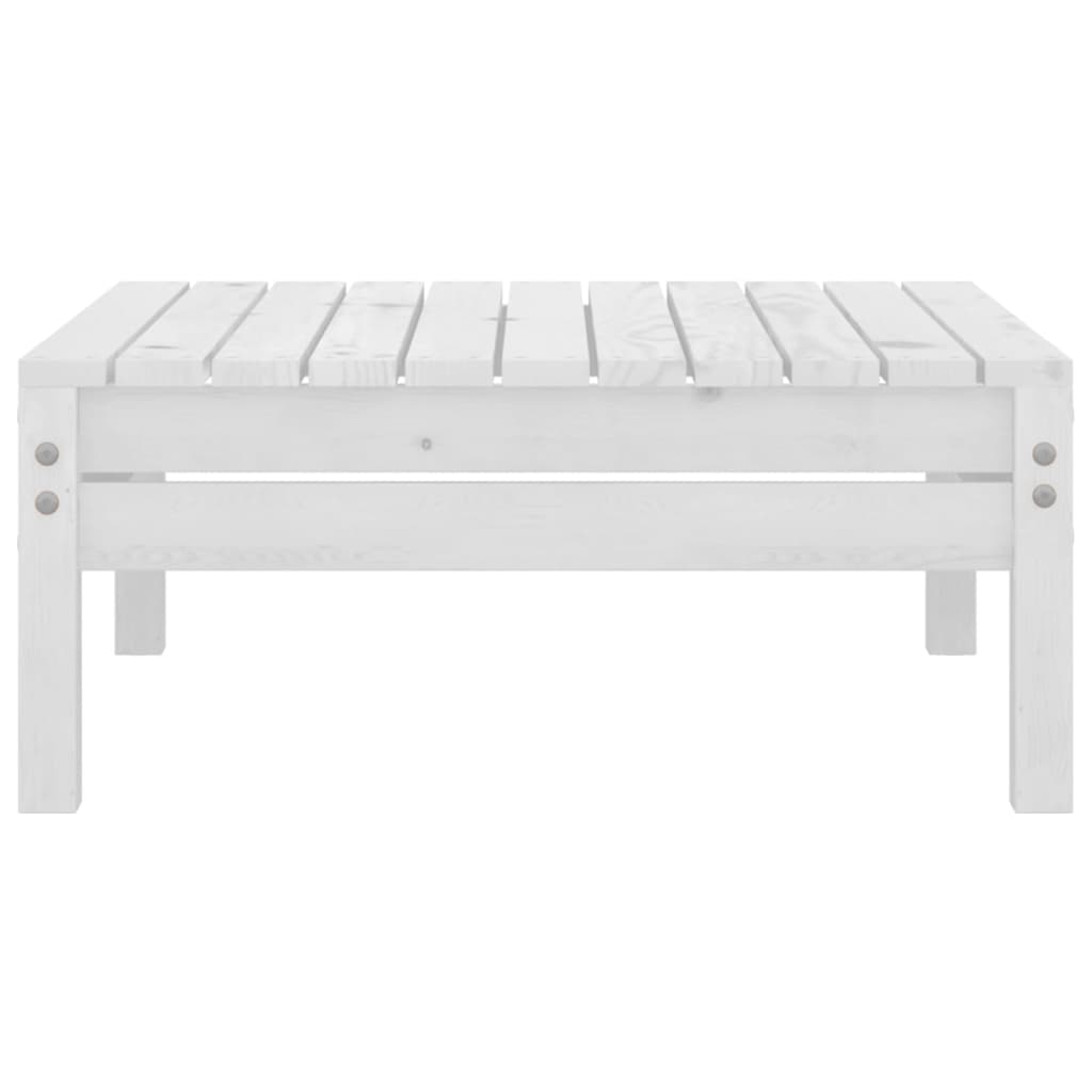 Salon de jardin 3 pcs Bois de pin massif Blanc - XIOS