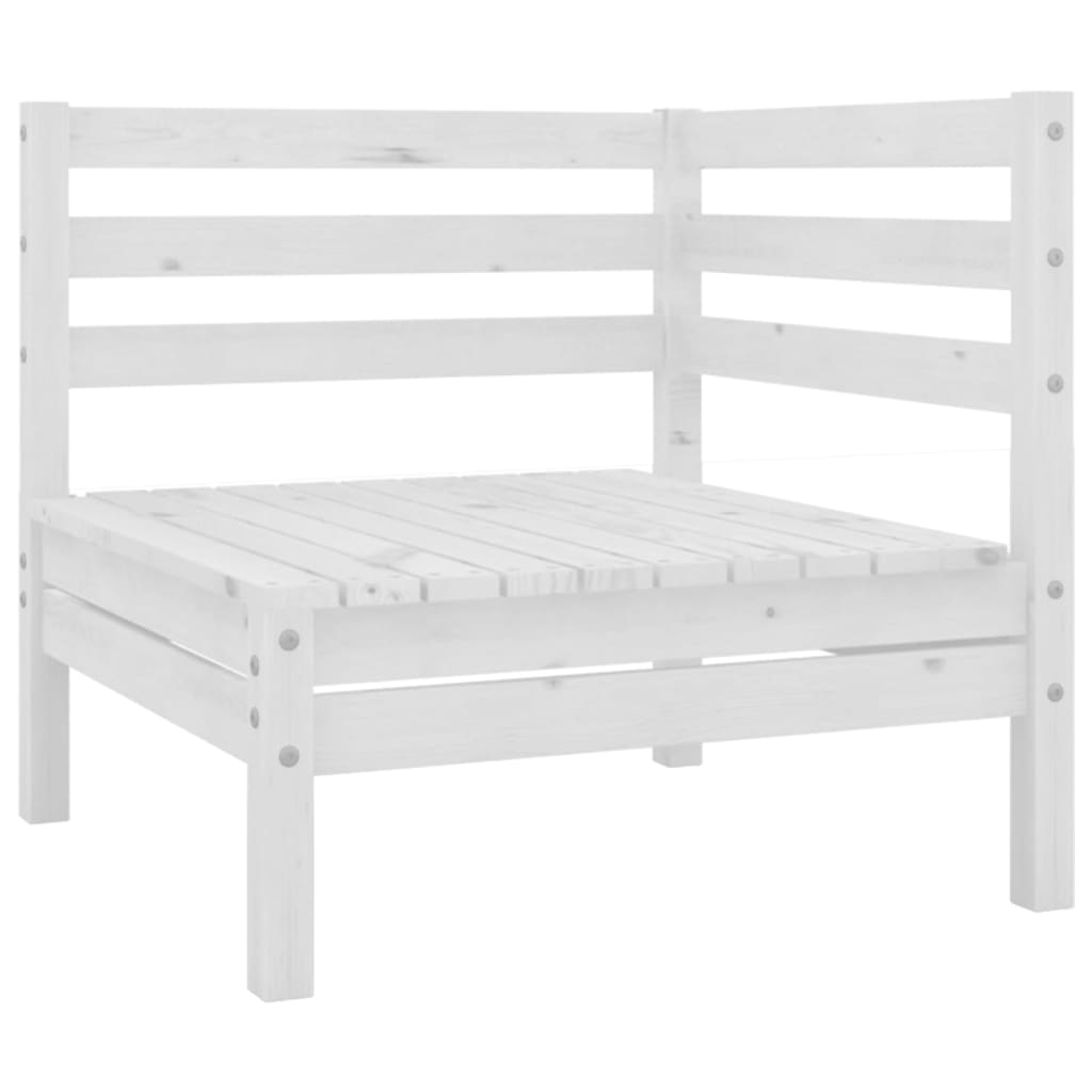 Salon de jardin 4 pcs Bois de pin massif Blanc - XIOS