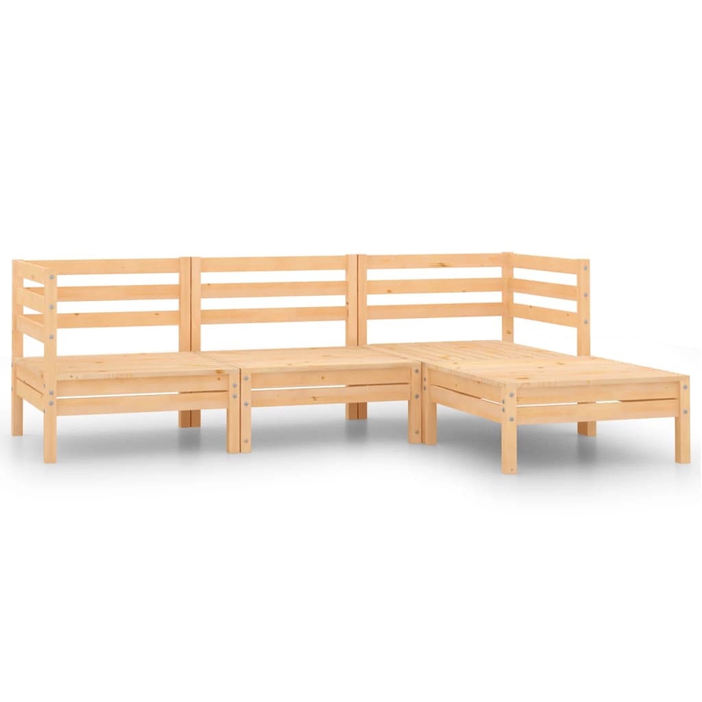 Salon de jardin 4 pcs bois massif de pin - XIOS